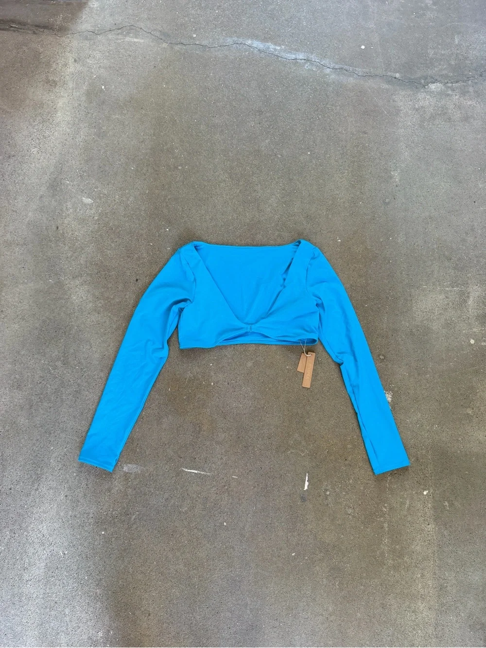 NWT Skims Signature Swim Long Sleeve Shrug in Turquoise Size Medium Swimwear